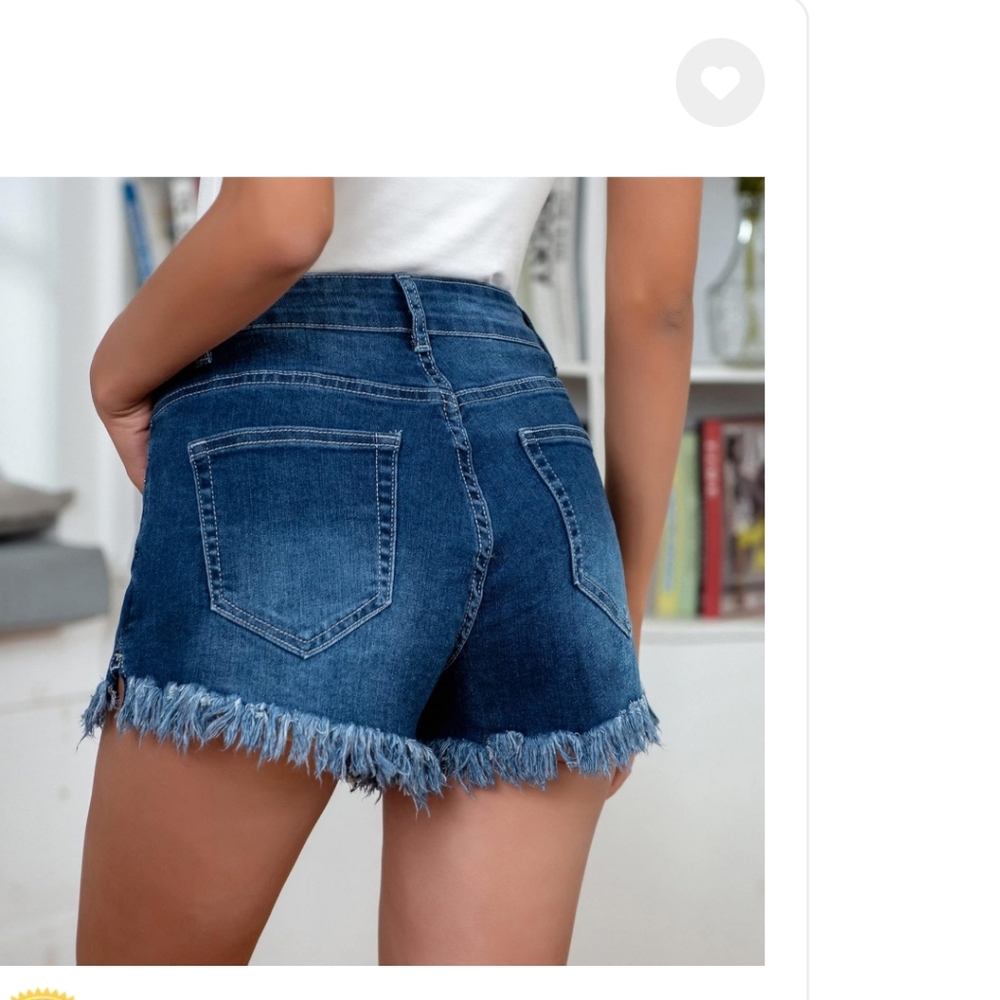 NEW YORK REWASH Shorts Bermuda High Rise Cotton blue womens used sz 9/29 summer